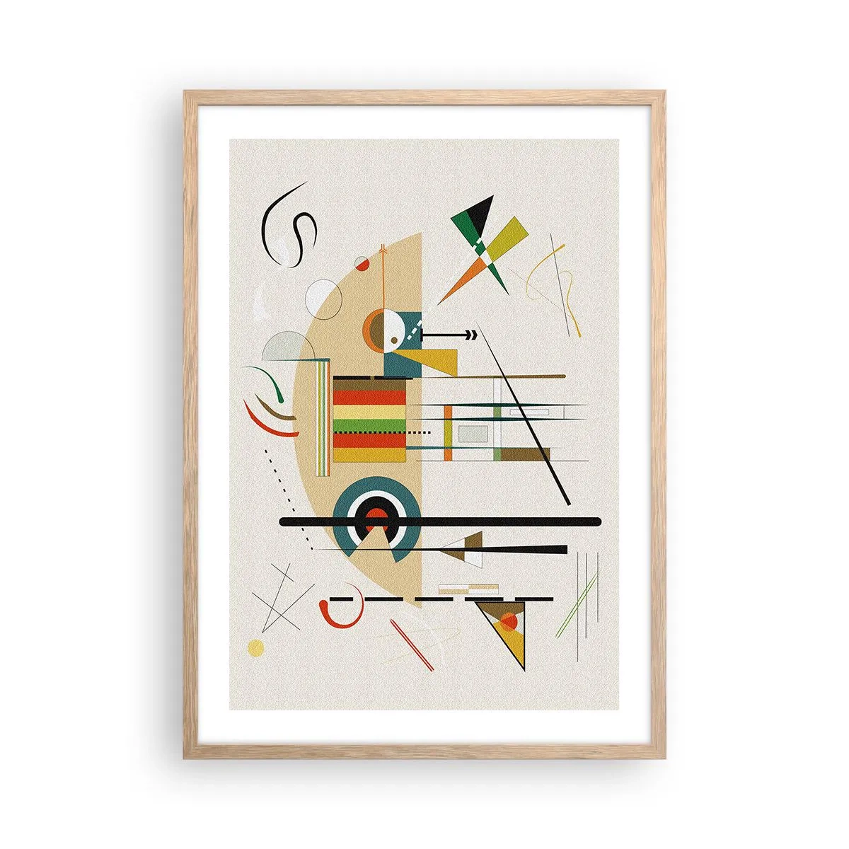 Poster in einem Rahmen aus heller Eiche - Und die Welt lacht - 50x70 cm