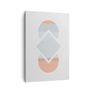 Bild auf Leinwand - Leinwandbild - Ein minimalistisches Gemälde mit geometrischen Formen - 70x100cm - Die Situation ist klar - Moderne Wanddekoration für Wohnzimmer und Schlafzimmer ARTTOR