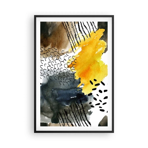 Poster in einem schwarzem Rahmen - Ein Treffen der Elemente der Natur - 61x91 cm