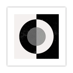 Poster - Harmonie in Schwarz und Weiß - 30x30 cm