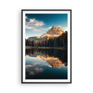 Poster in einem schwarzem Rahmen - Doppelte Landschaft - 61x91 cm