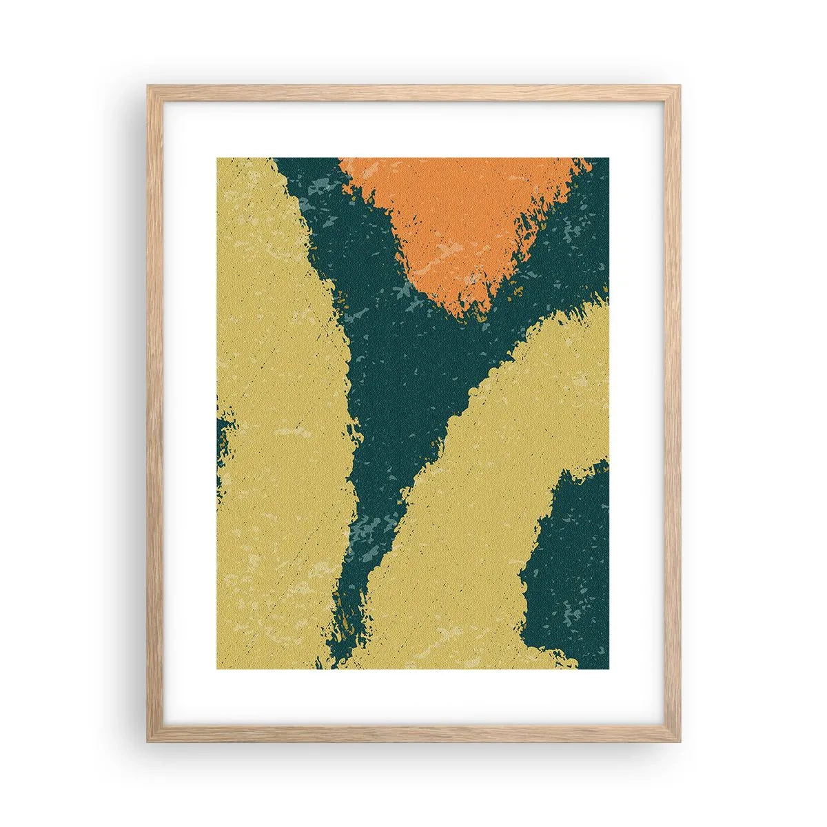 Poster in einem Rahmen aus heller Eiche - Abstraktion – langsame Bewegung - 40x50 cm