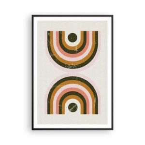 Poster in einem schwarzem Rahmen - Zwillingsabstraktion - 70x100 cm