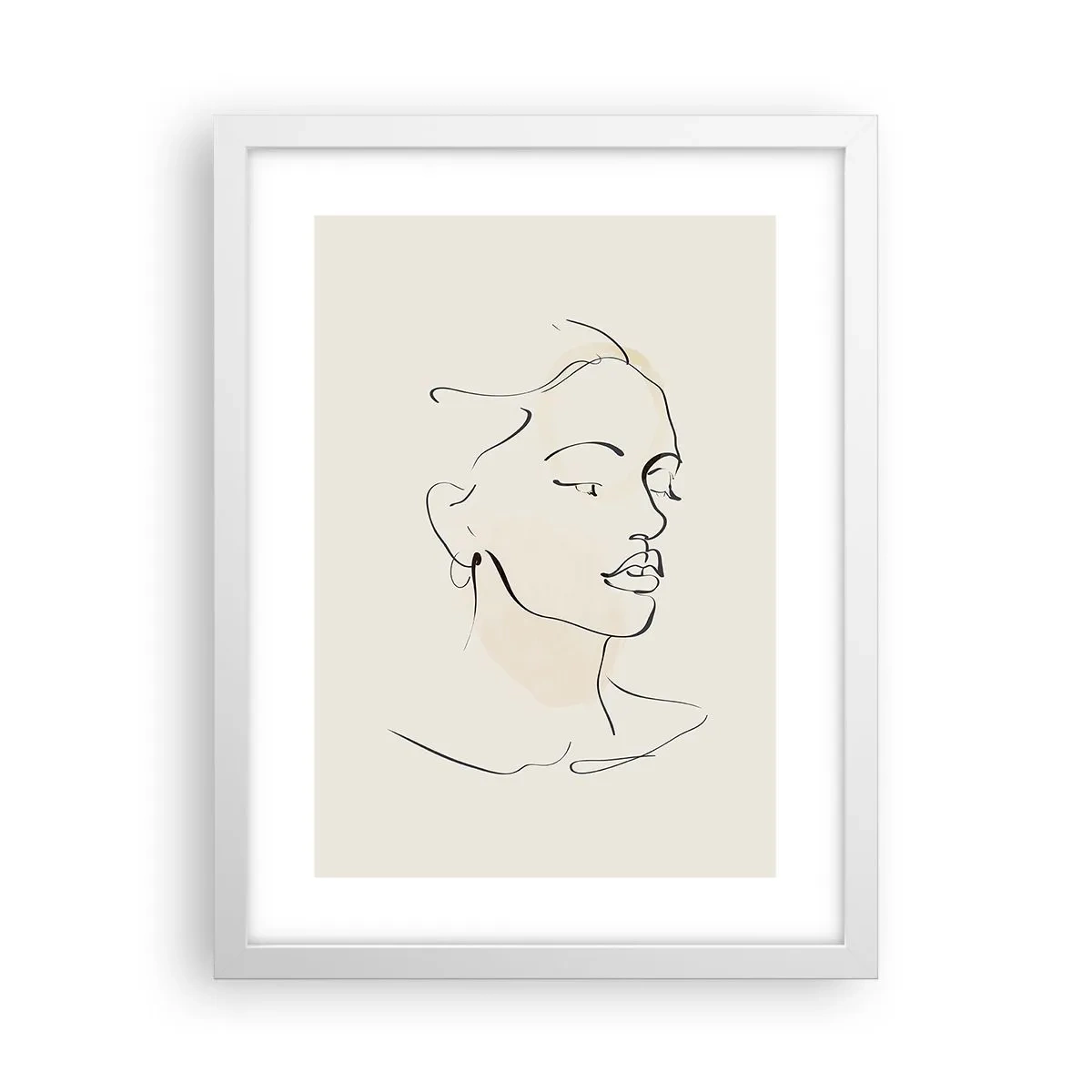 Poster in einem weißen Rahmen - Eine bestimmte Linie - 30x40 cm