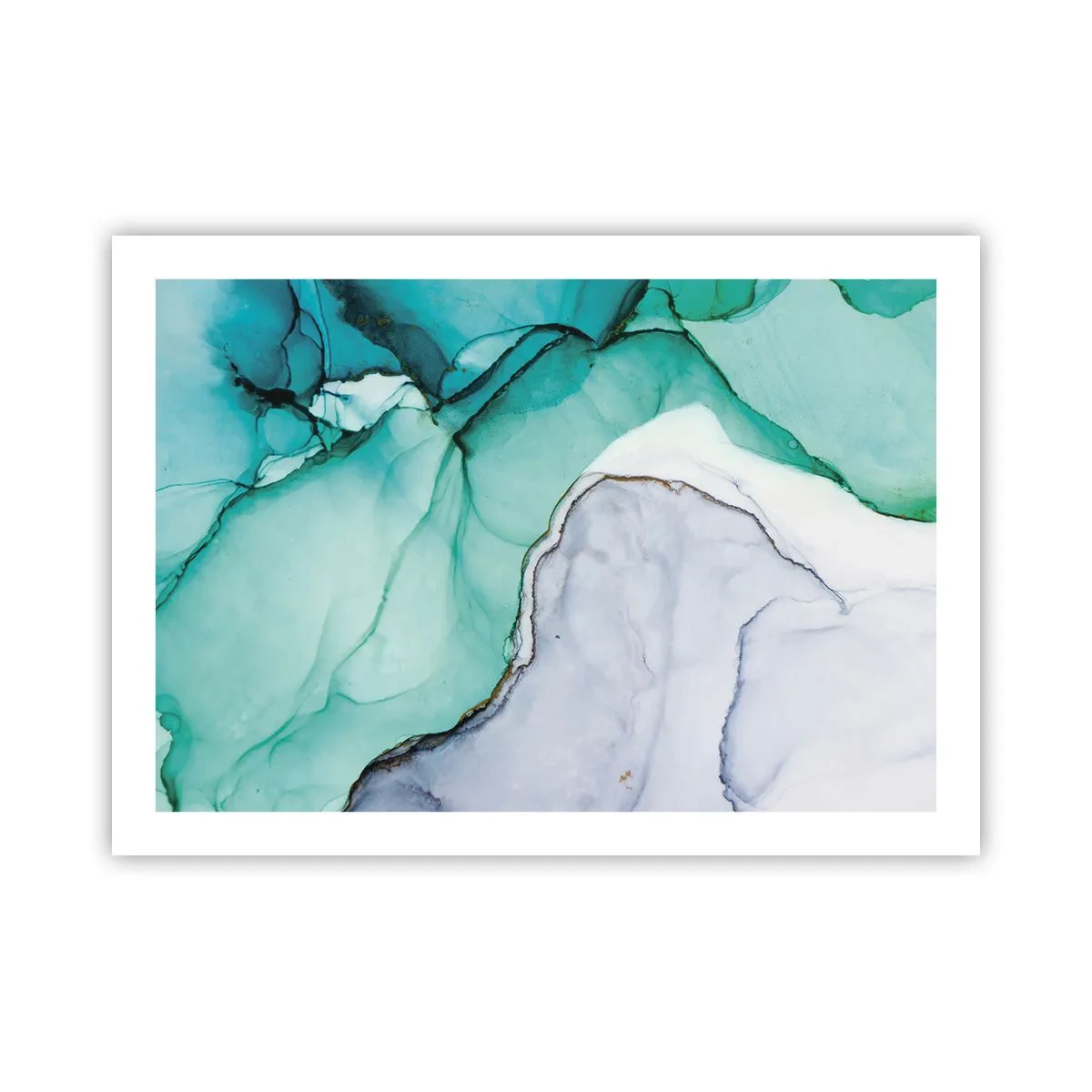 Poster - Eine Studie in Türkis - 70x50 cm