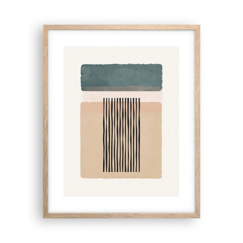 Poster in einem Rahmen aus heller Eiche - Alles ist in Ordnung - 40x50 cm