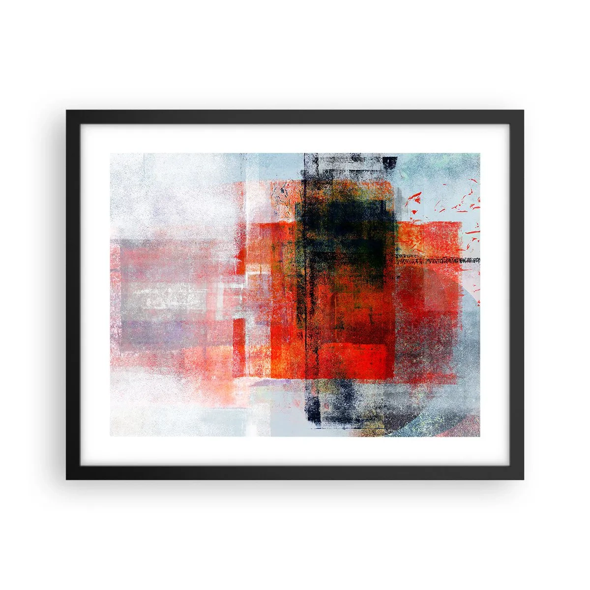 Poster in einem schwarzem Rahmen - Komposition leuchtet - 50x40 cm