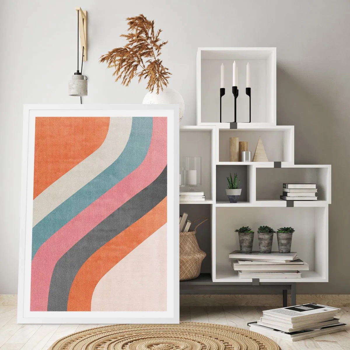 Poster in einem weißen Rahmen - Diagonale Komposition – Bewegung - 30x40 cm