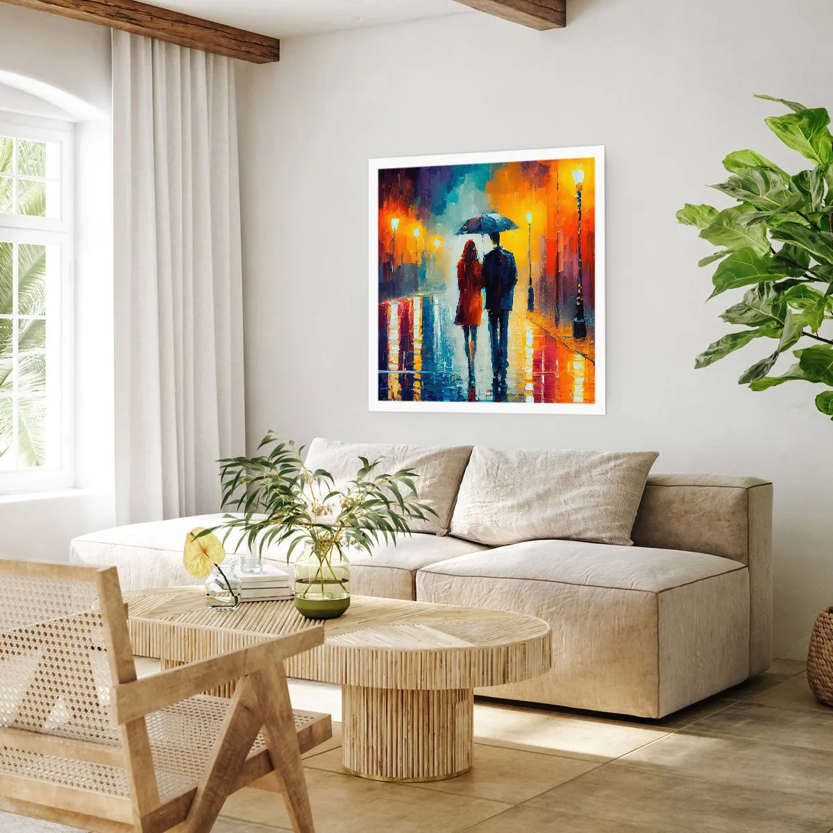 Poster - Gemeinsam – eine bunte Nacht - 40x40 cm