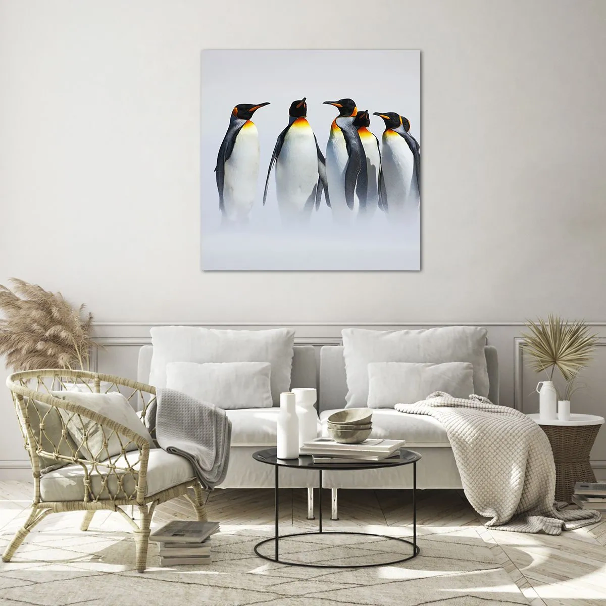 Glasbild - Bild auf glas - Treffen in Abendkleidern - 70x70 cm