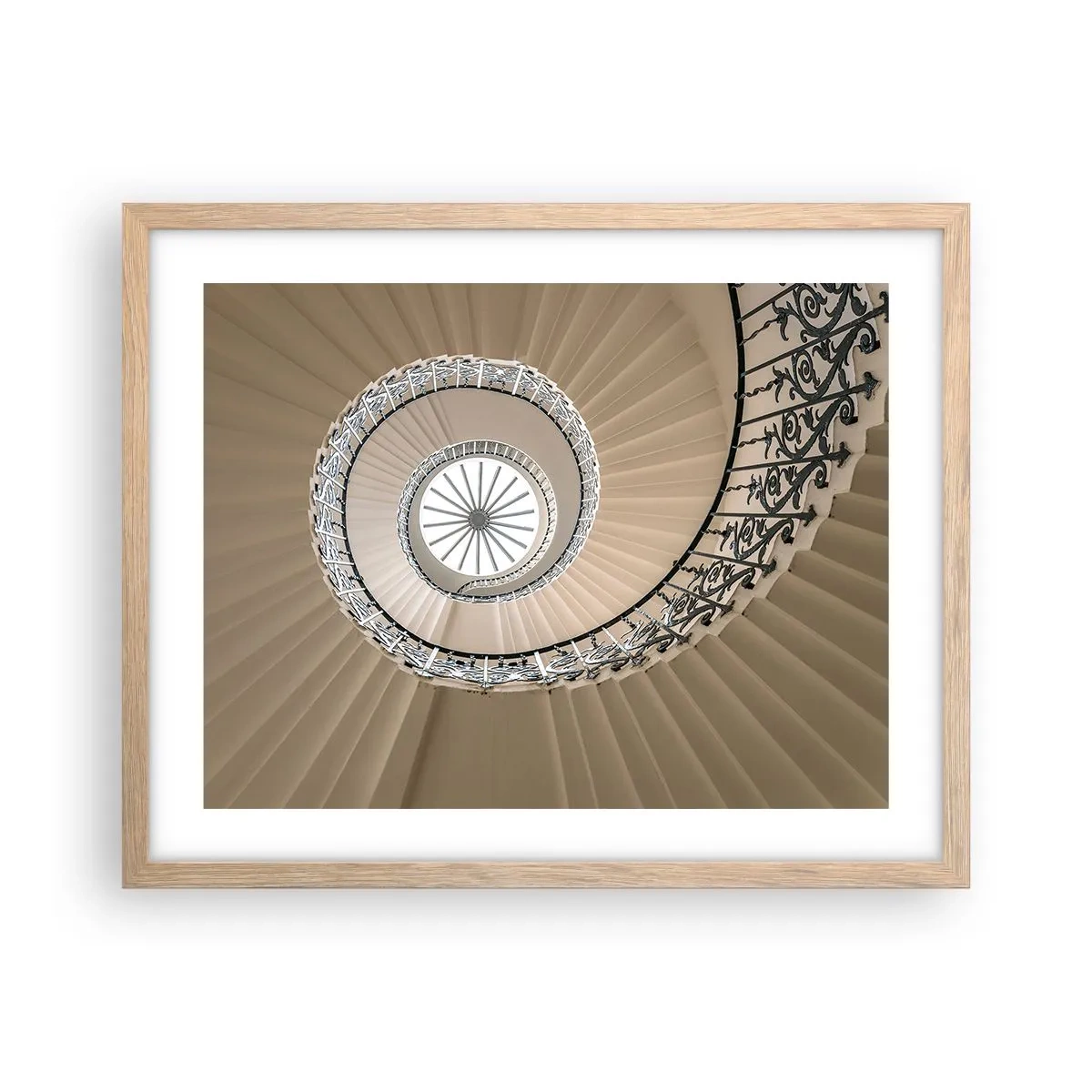 Poster in einem Rahmen aus heller Eiche - Im Inneren der Muschel - 50x40 cm