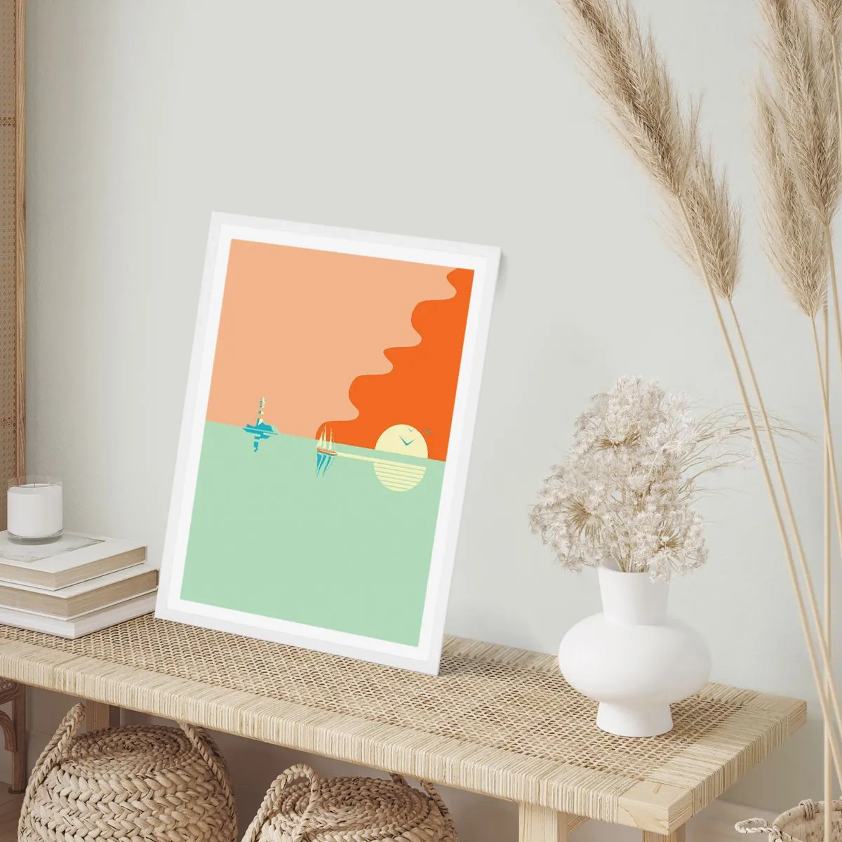 Poster in einem weißen Rahmen - Die perfekte Meereslandschaft - 61x91 cm