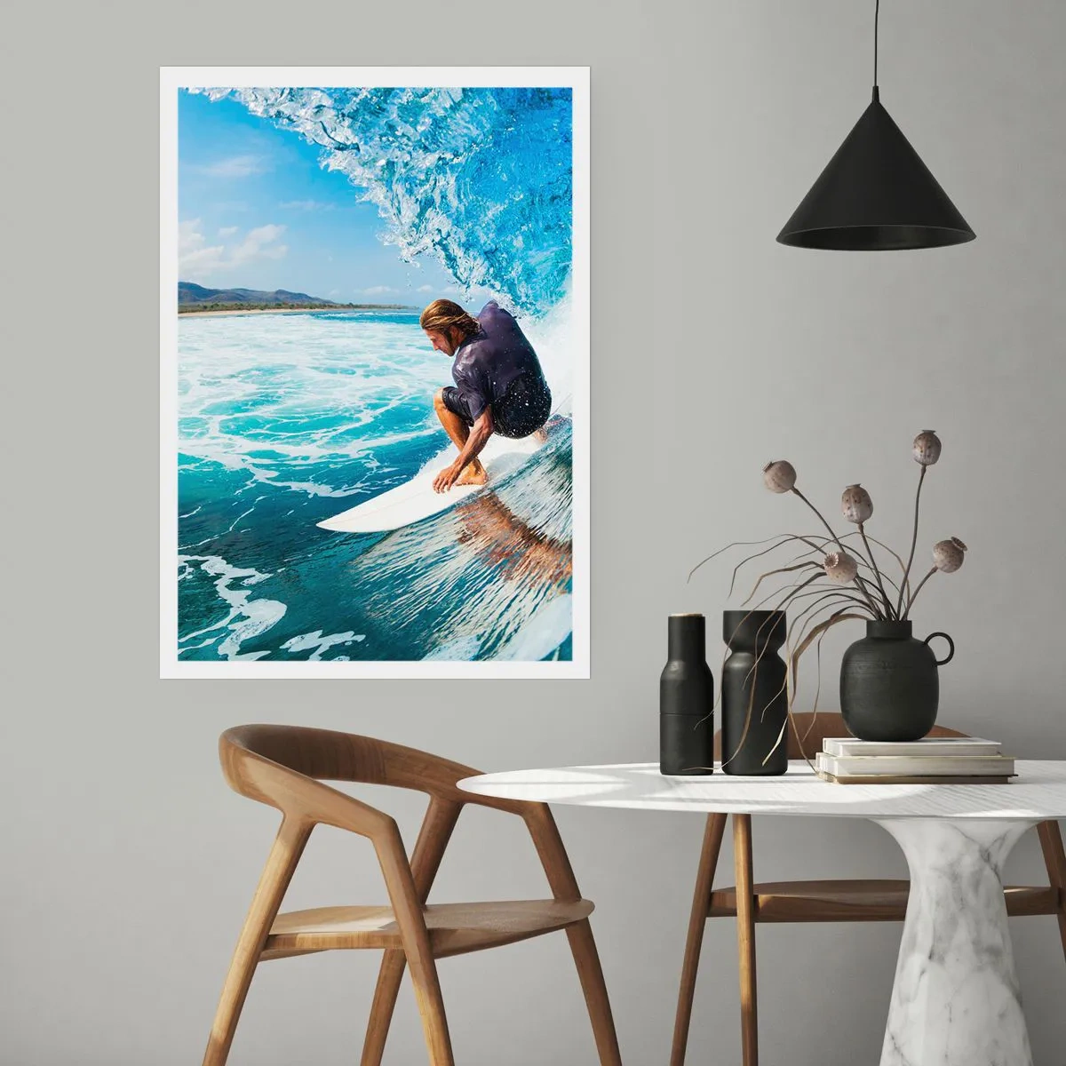 Poster - Tanzen mit den Wellen - 30x40 cm