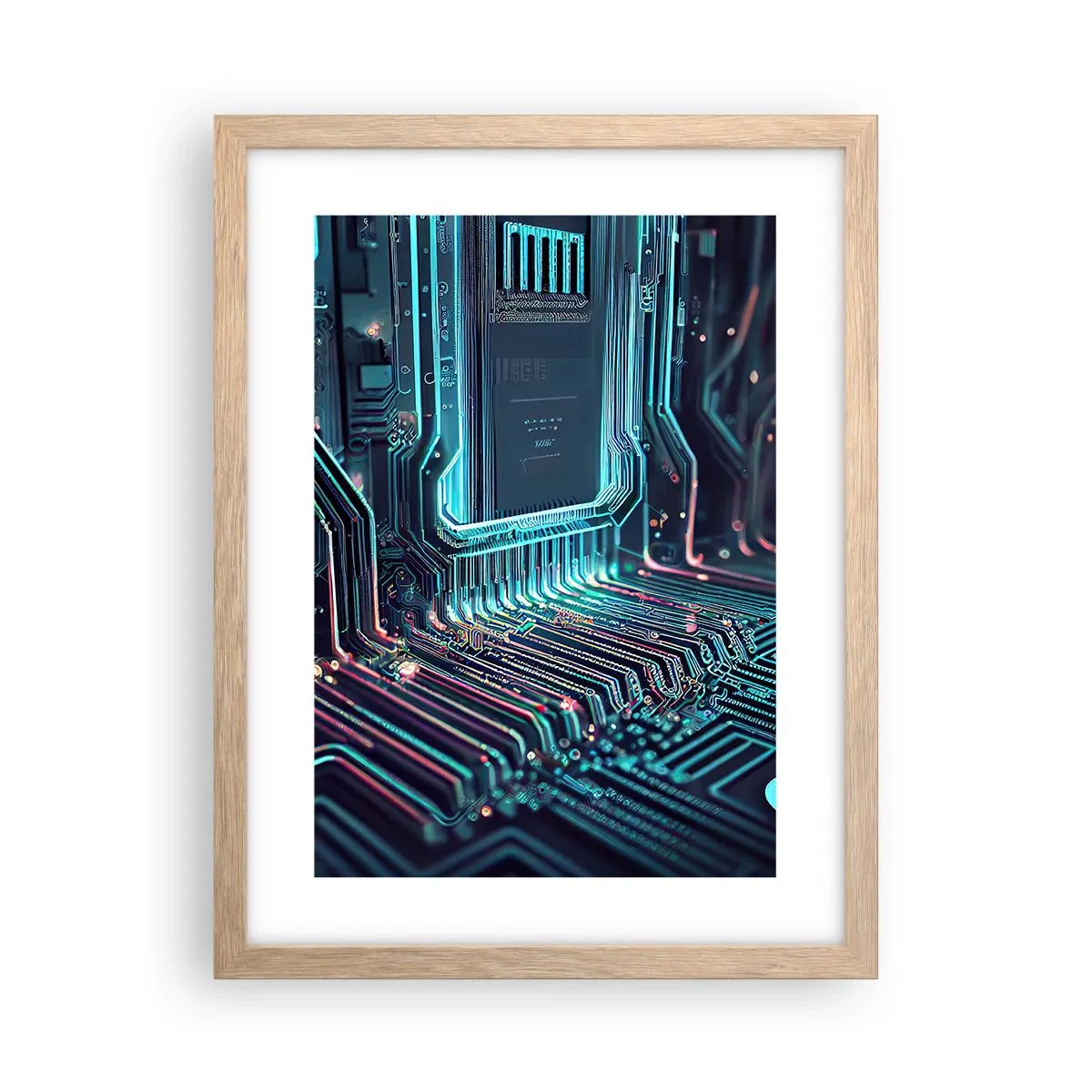 Poster in einem Rahmen aus heller Eiche - Ich denke nur… - 30x40 cm