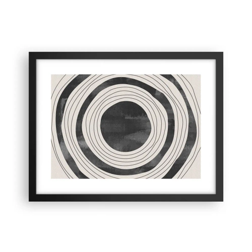 Poster in einem schwarzem Rahmen - Auf den Punkt gebracht - 40x30 cm