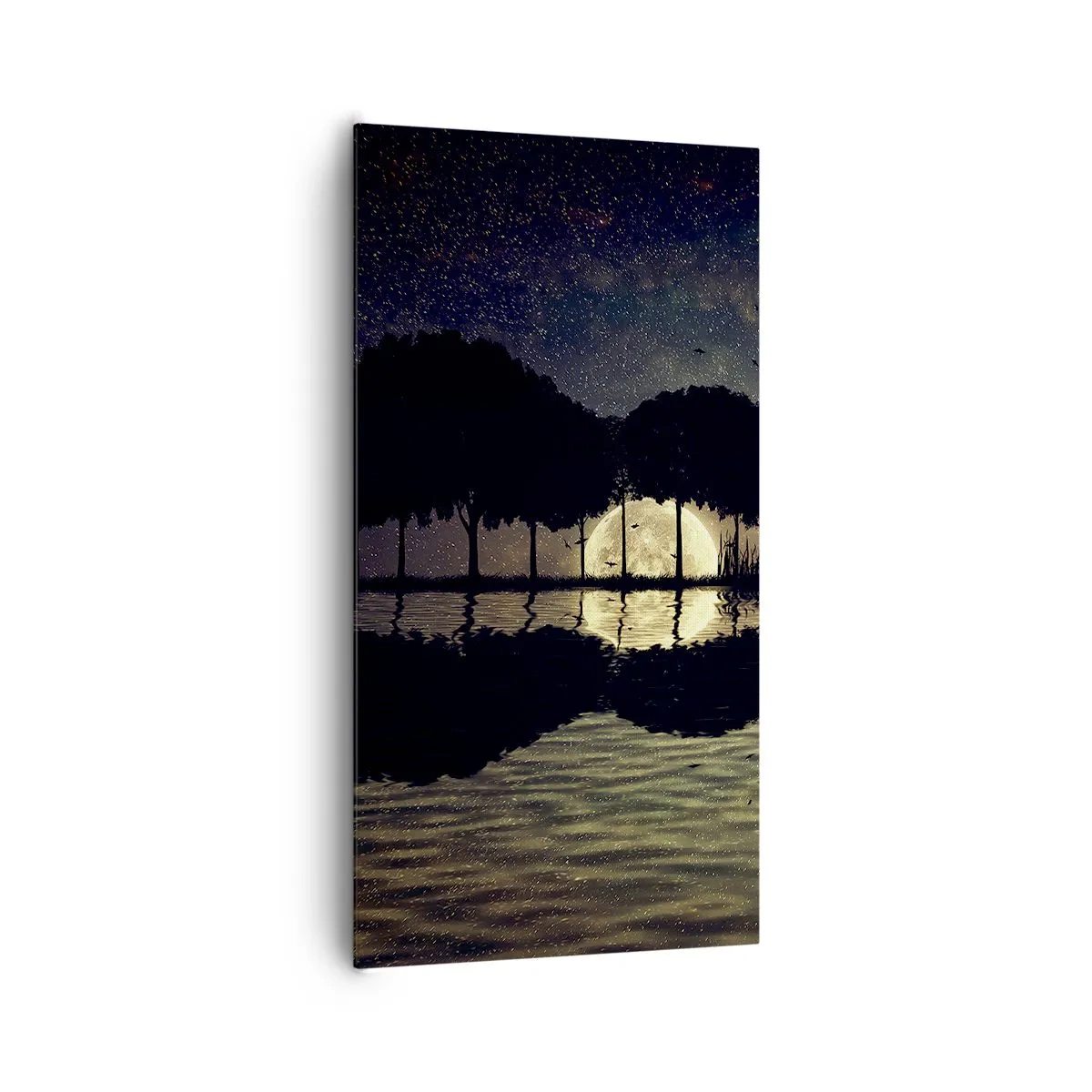 Bild auf Leinwand - Leinwandbild - Nacht am Ende der Welt - 65x120 cm