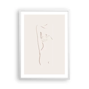 Poster in einem weißen Rahmen - Die Form des Verlangens - 50x70 cm