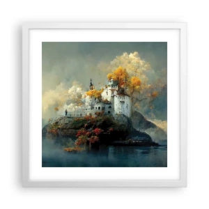 Poster in einem weißen Rahmen - Beginn einer romantischen Geschichte - 40x40 cm