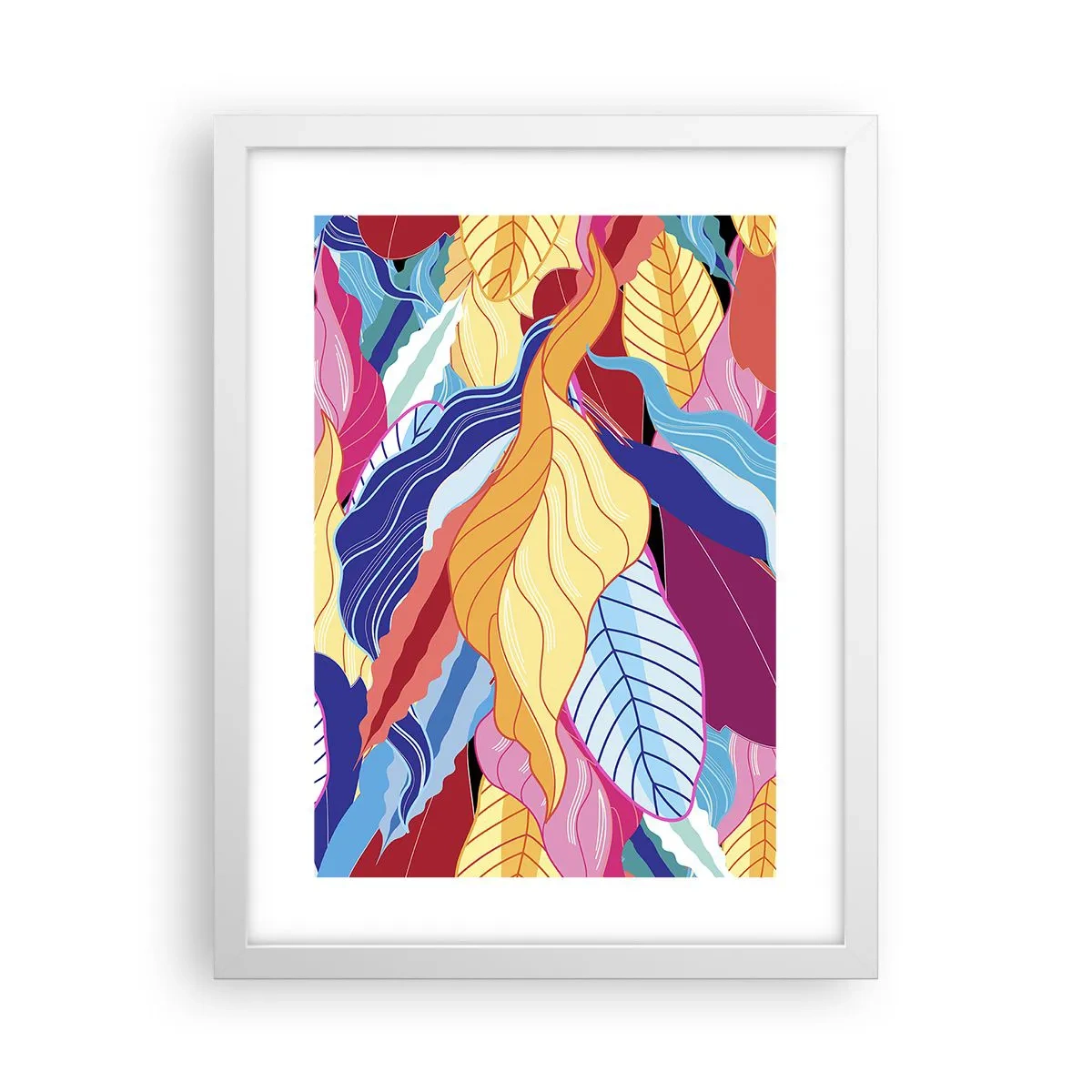 Poster in einem weißen Rahmen - Buntes Durcheinander - 30x40 cm