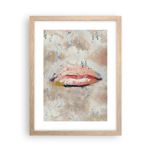 Poster in einem Rahmen aus heller Eiche - Es weckt die Sinne - 30x40 cm