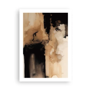 Poster - Eine abstrakte Komposition in warmen Brauntönen. - 50x70cm - Faszinierende Abstraktion - Moderne Wanddekoration für Wohnzimmer und Schlafzimmer ARTTOR