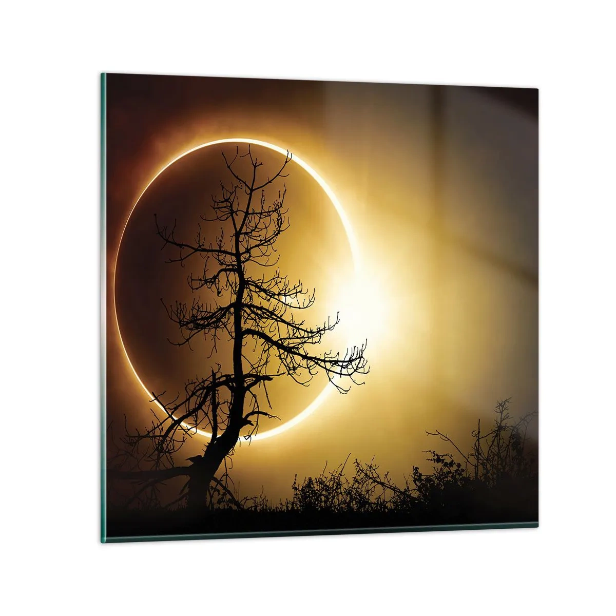 Glasbild - Bild auf glas - Totale Finsternis - 30x30 cm