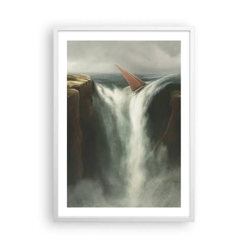 Poster in einem weißen Rahmen - Warnung des Lebens - 50x70 cm