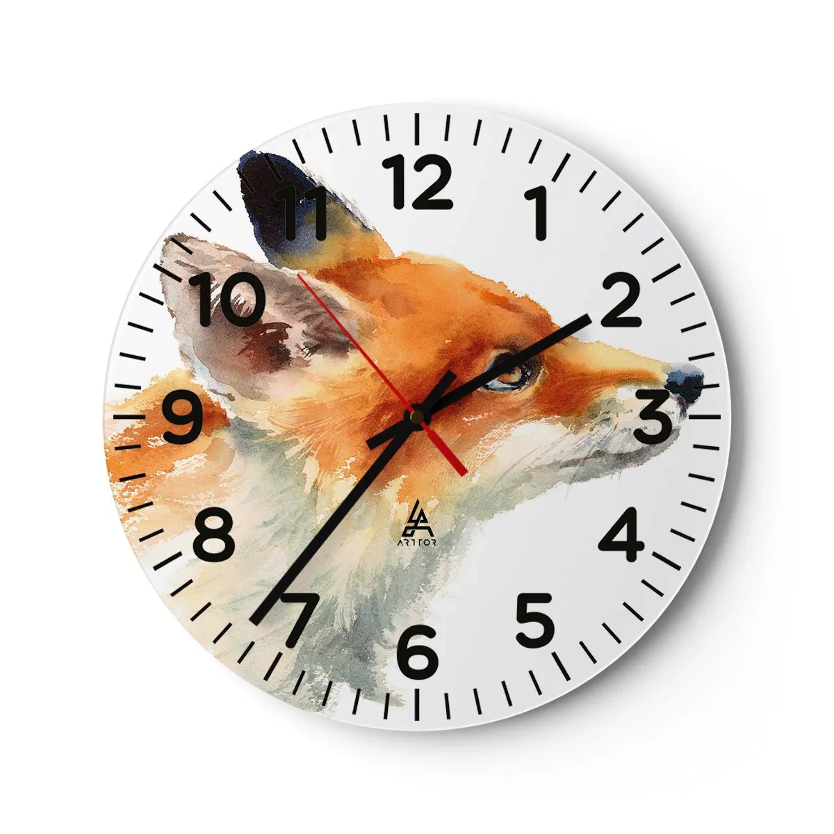 Wanduhr - Glasuhr - Man kann nie vorsichtig genug sein - 30x30 cm