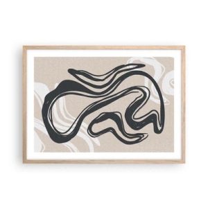 Poster in einem Rahmen aus heller Eiche - Vervielfachter Ausdruck - 70x50 cm