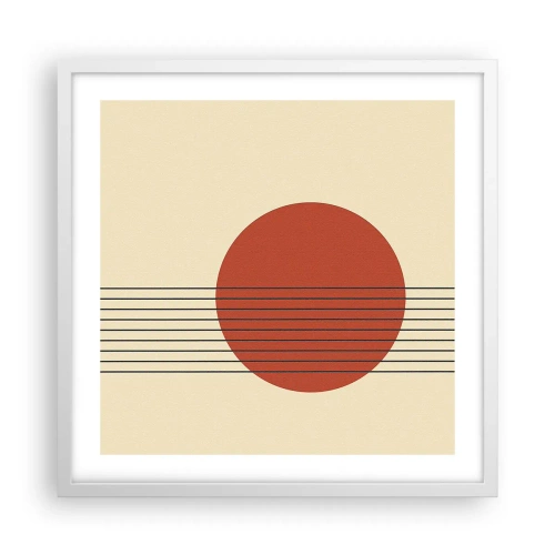 Poster in einem weißen Rahmen - Immer wieder und weiter - 50x50 cm