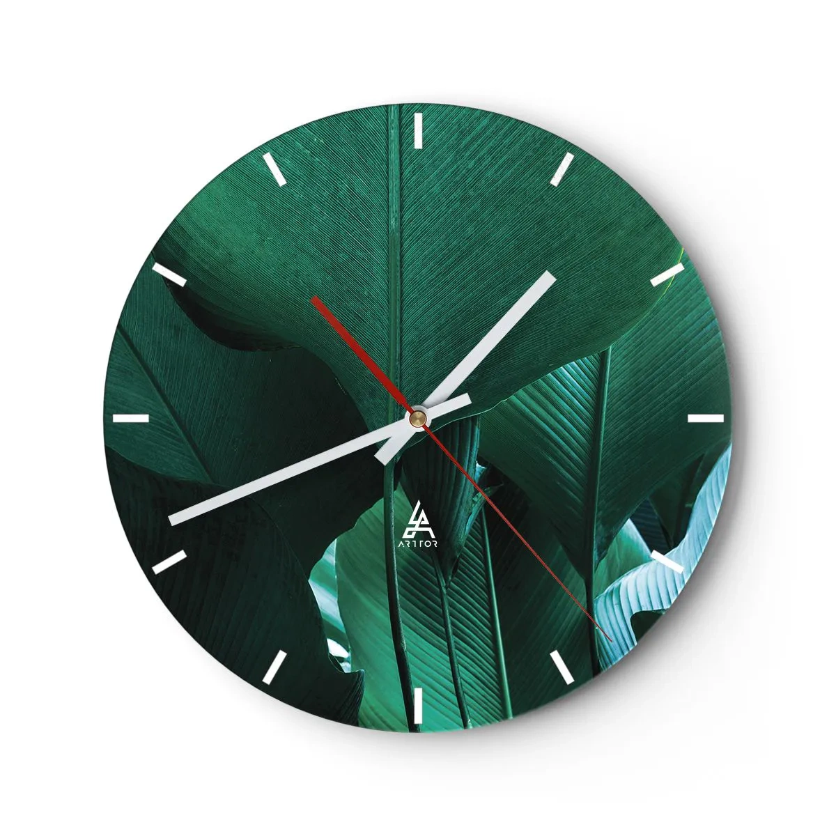 Wanduhr - Glasuhr - Dem Licht zugewandt - 40x40 cm