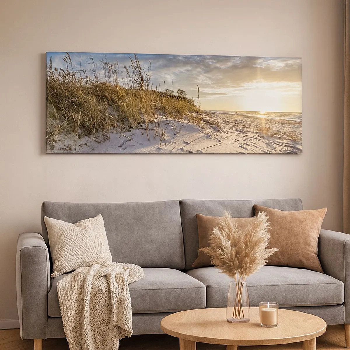 Bild auf Leinwand - Leinwandbild - Einladung zu einem Spaziergang - 100x40 cm