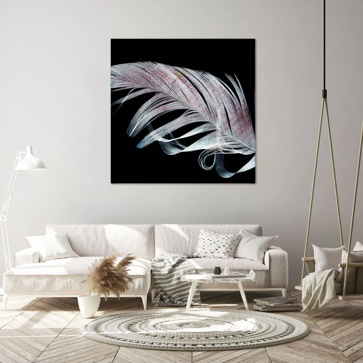 Bild auf Leinwand - Leinwandbild - Denke an Berührung - 70x70 cm