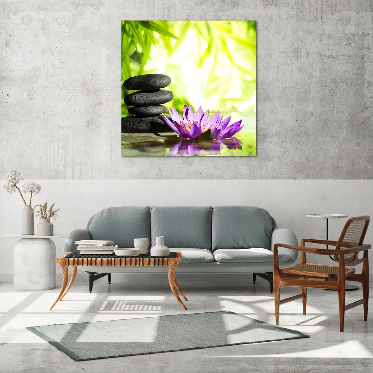 Glasbild - Bild auf glas - In einem Bambusbusch - 50x50 cm