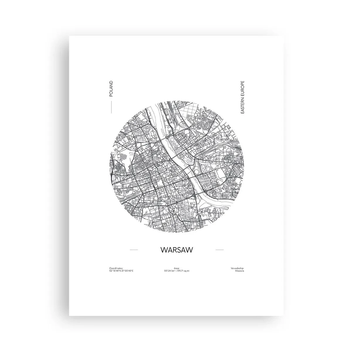 Poster - Anatomie von Warschau - 30x40 cm