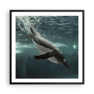 Poster in einem schwarzem Rahmen - Willkommen in meiner Welt - 60x60 cm