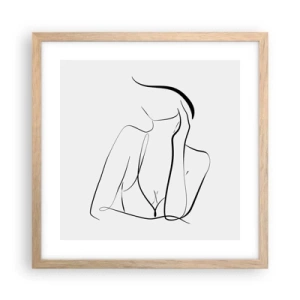 Poster in einem Rahmen aus heller Eiche - Auf der Traumwelle - 40x40 cm