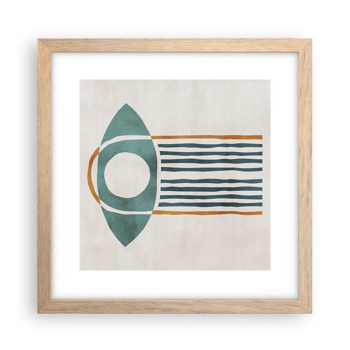 Poster in einem Rahmen aus heller Eiche - Zeichen und Rituale - 30x30 cm