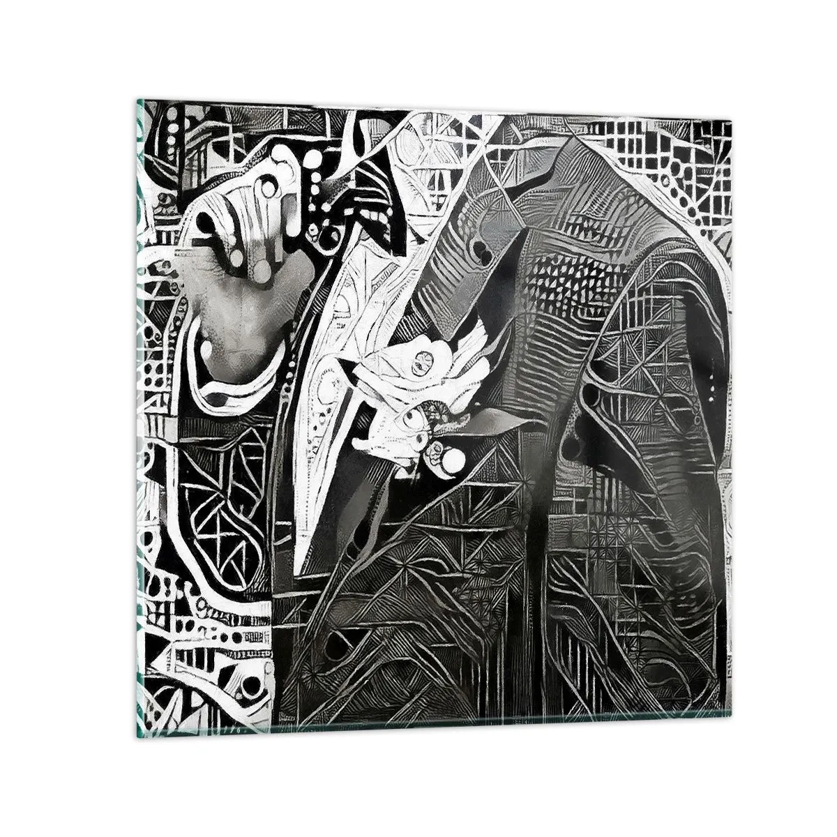 Glasbild - Bild auf glas - Nur ein scheinbar grauer Mann - 70x70 cm