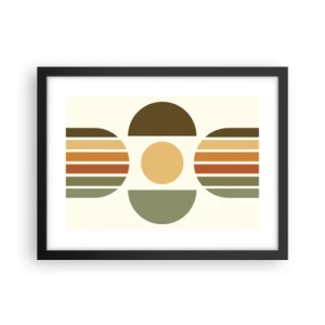 Poster in einem schwarzem Rahmen - In Erdtönen - 40x30 cm