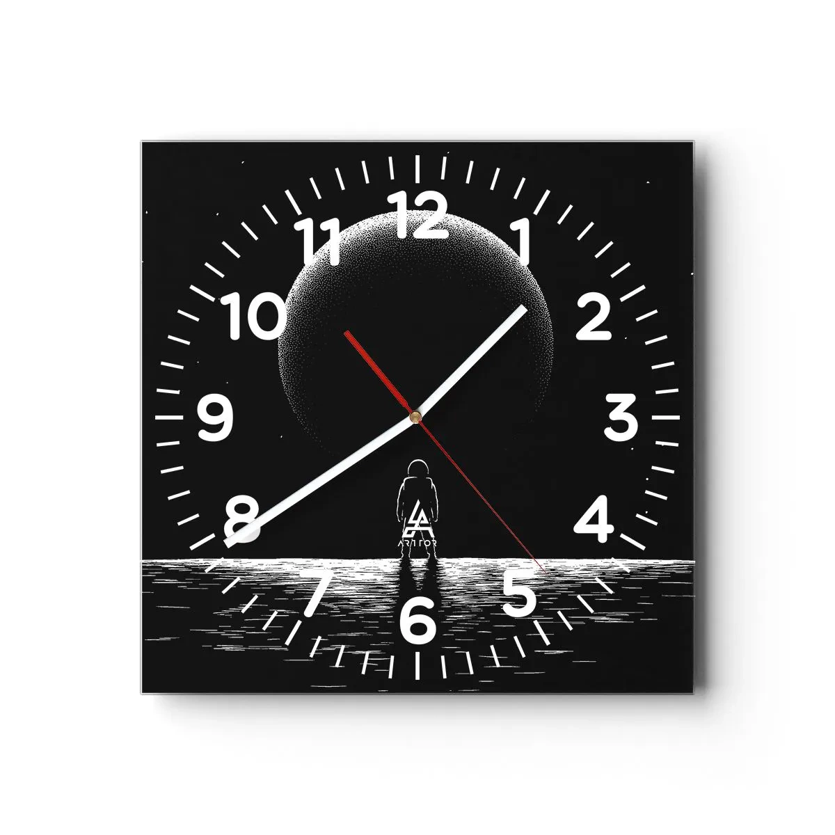Wanduhr - Glasuhr - Angesicht zu Angesicht - 30x30 cm