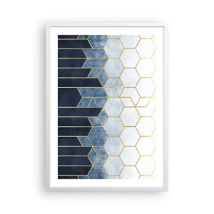 Poster in einem weißen Rahmen - Komposition im synkopischen Rhythmus - 50x70 cm