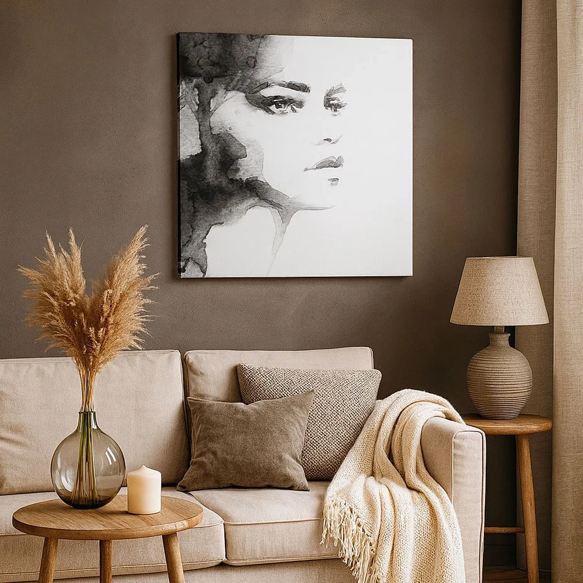 Bild auf Leinwand - Leinwandbild - Aus Geheimnis und Nebel - 30x30 cm