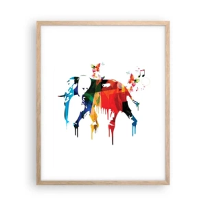 Poster in einem Rahmen aus heller Eiche - Jeder kann tanzen - 40x50 cm