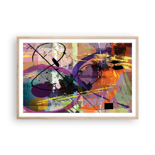 Poster in einem Rahmen aus heller Eiche - Du kannst geradeaus oder umhergehen - 91x61 cm