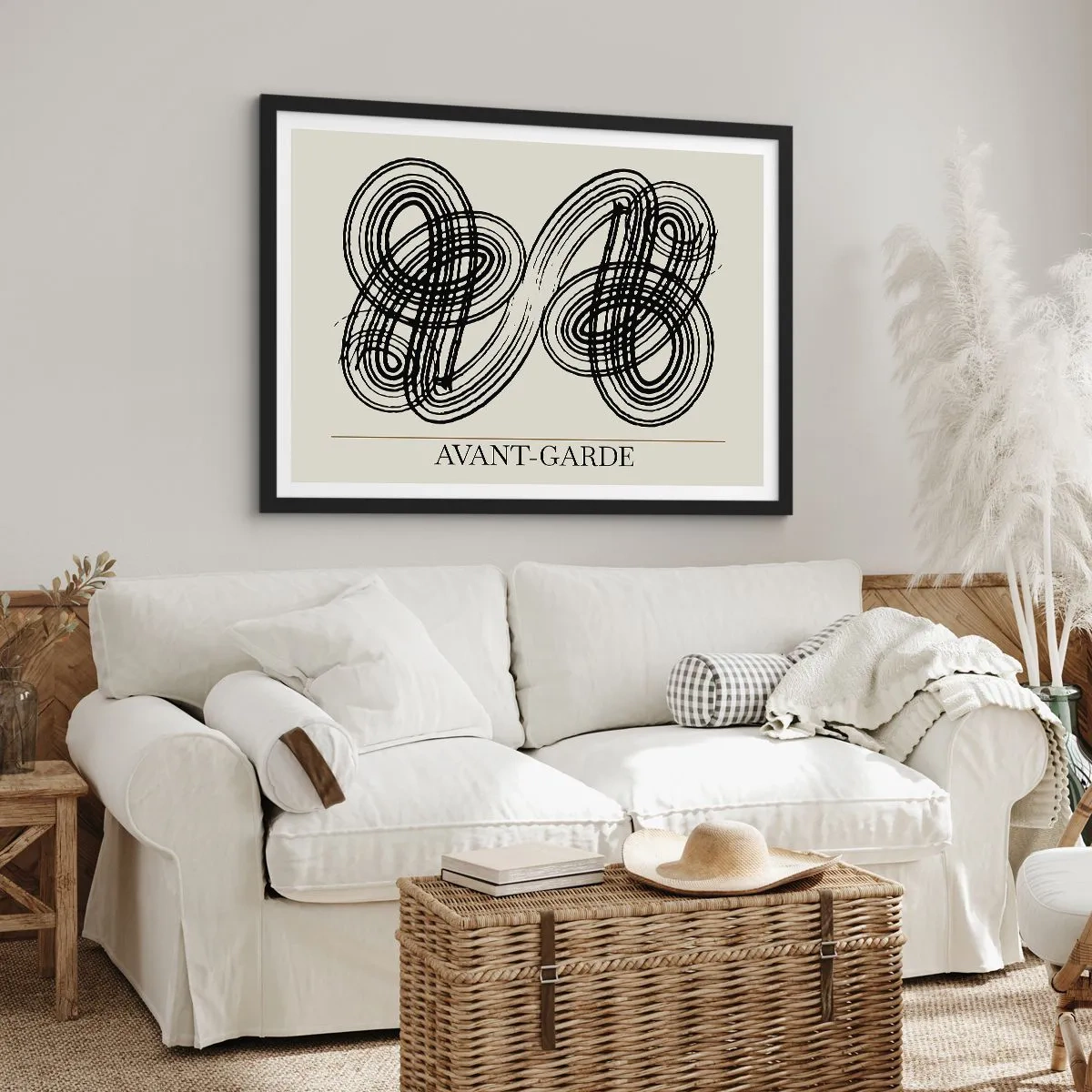 Poster in einem schwarzem Rahmen - Es kam spontan heraus - 40x30 cm