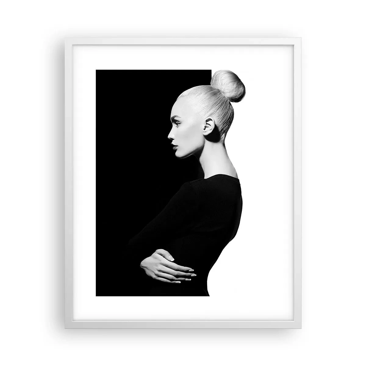 Poster in einem weißen Rahmen - Einfach eine Frau - 40x50 cm