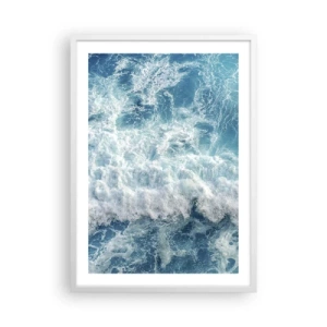 Poster in einem weißen Rahmen - Freudig und springend - 50x70 cm