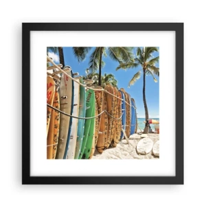 Poster in einem schwarzem Rahmen - Sonniger Spaß - 30x30 cm