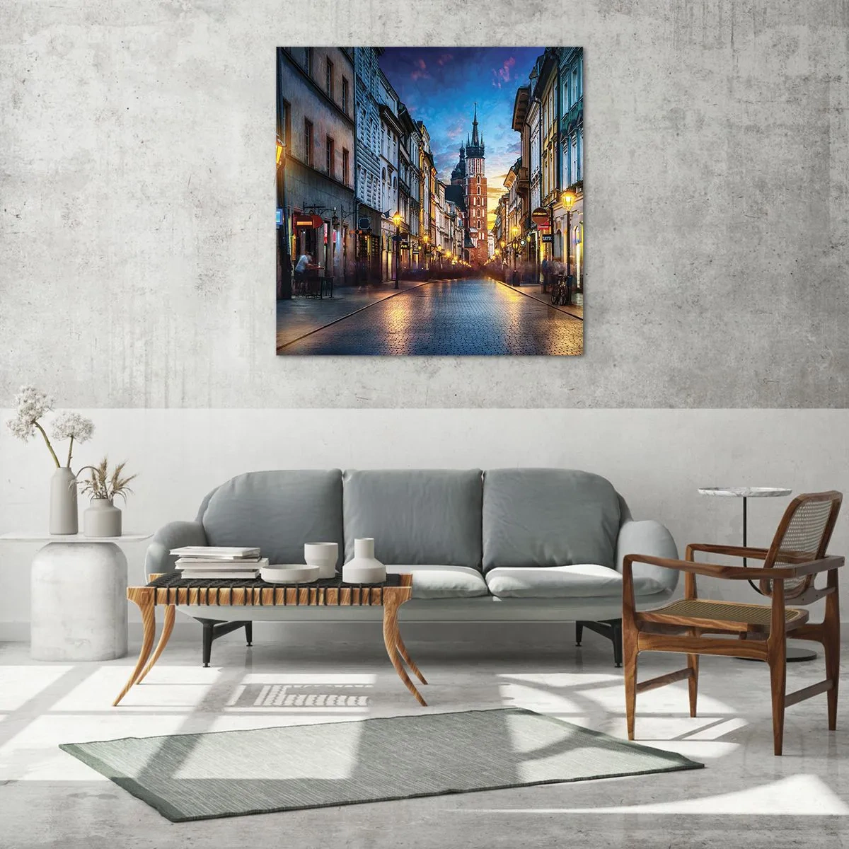 Glasbild - Bild auf glas - Krakauer Charme - 70x70 cm